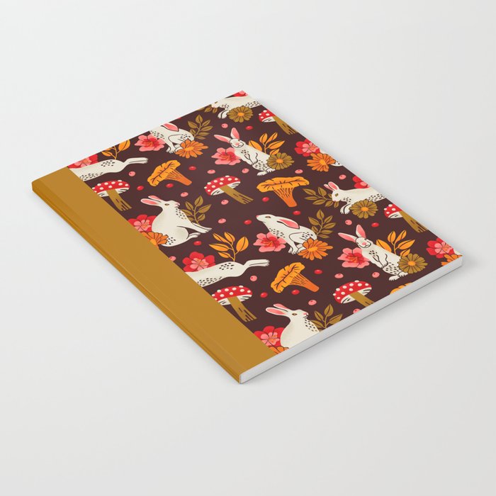 Bunnies and Shrooms Pattern Notebook Gallery Image 1