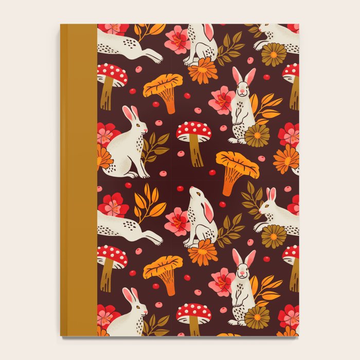 Bunnies and Shrooms Pattern Notebook Gallery Image 4