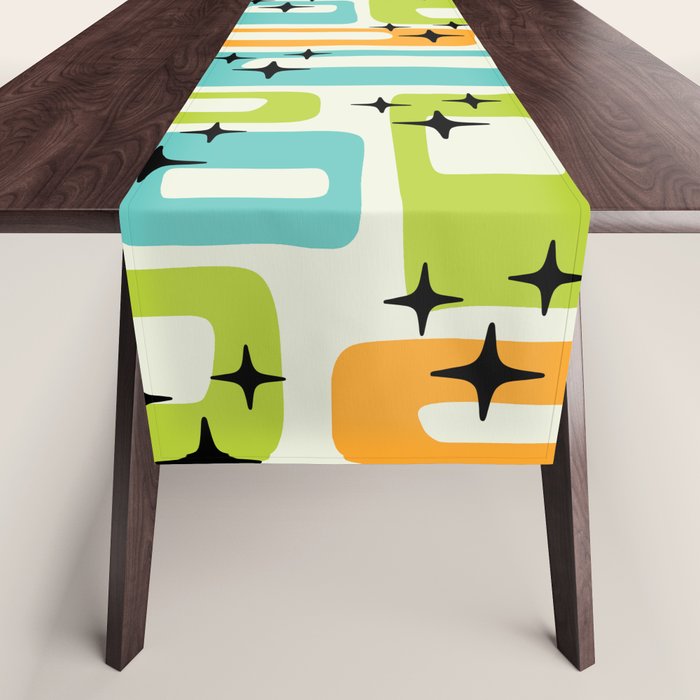 Mid Century Modern Scandinavian Pattern 245 Table Runner Gallery Image 1