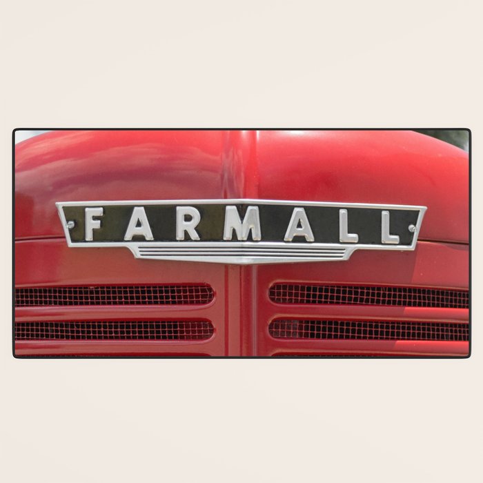 Vintage Farmall M Grill Antique Red Tractor Desk Mat Gallery Image 3