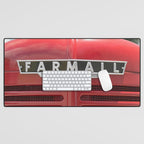Vintage Farmall M Grill Antique Red Tractor Desk Mat Gallery Image 1