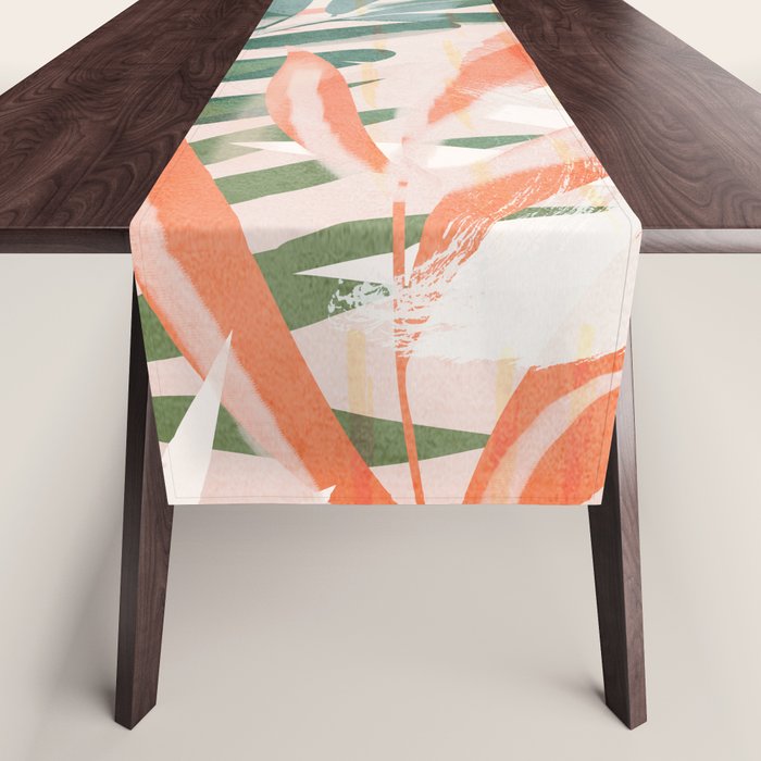 Tropical Leaves 4 Table Runner Gallery Image 1