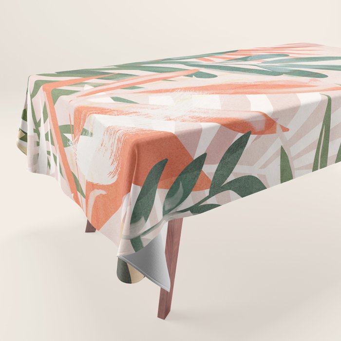 Tropical Leaves 4 Tablecloth Gallery Image 1