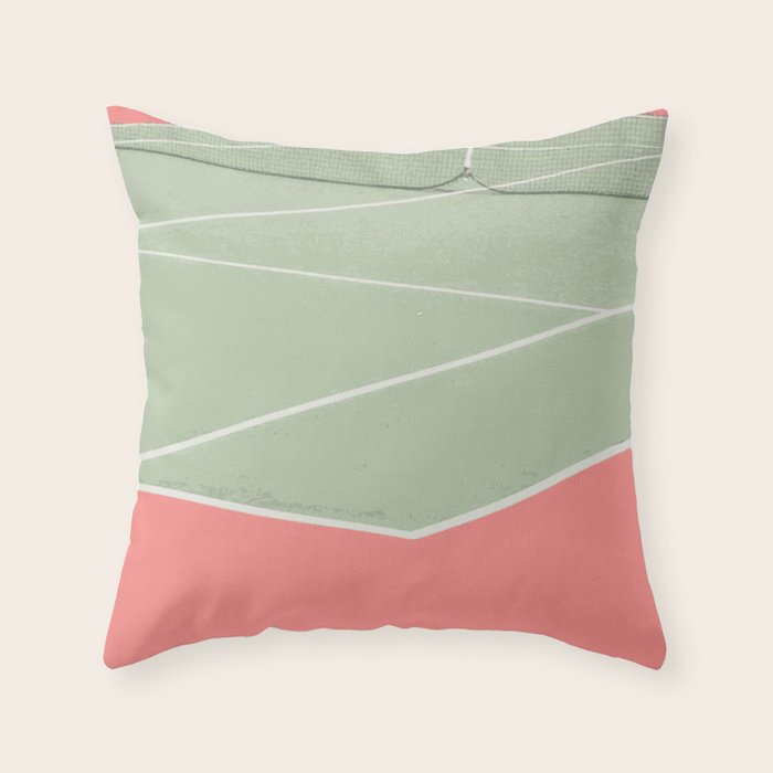 Tennis game Throw Pillow Gallery Image 1