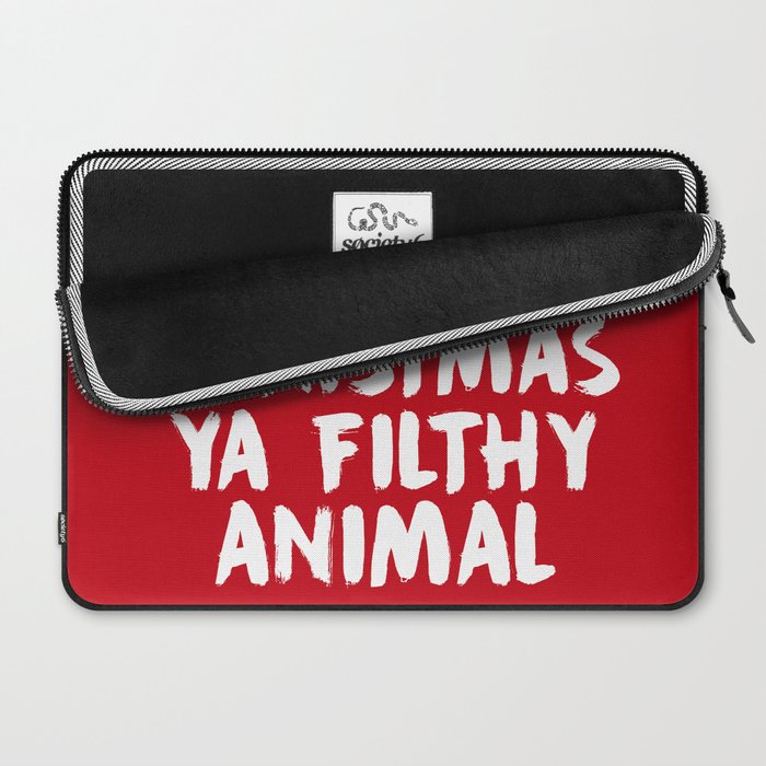 Merry Christmas Ya Filthy Animal, Funny, Saying Laptop Sleeve Gallery Image 2