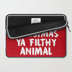 Merry Christmas Ya Filthy Animal, Funny, Saying Laptop Sleeve Gallery Image 2