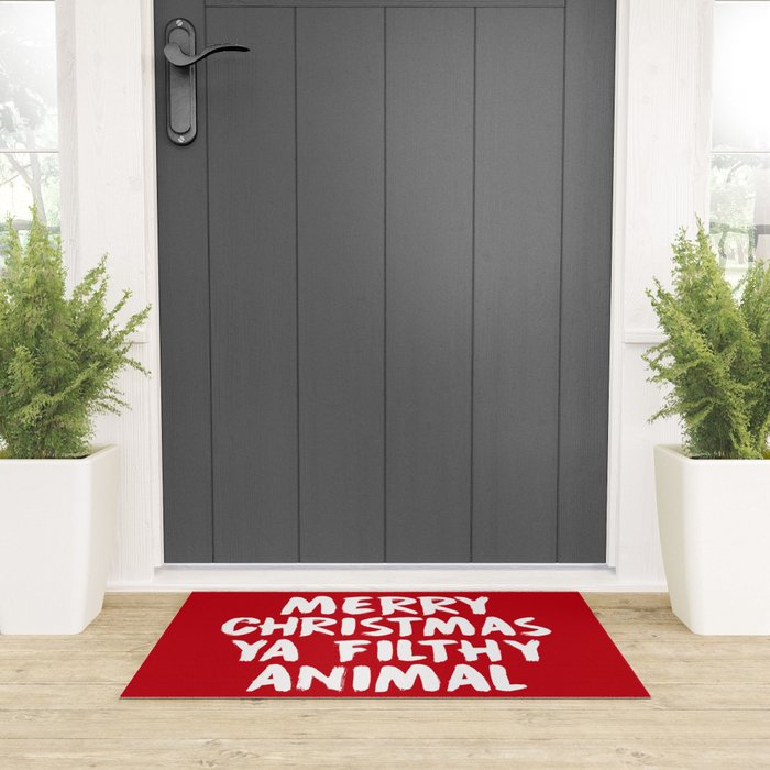 Merry Christmas Ya Filthy Animal, Funny, Saying Welcome Mat Gallery Image 3