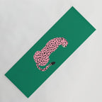 The Stare: Pink Cheetah Edition Yoga Mat Gallery Image 1
