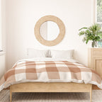 Latte Brown Gingham Duvet Cover Gallery Image 3