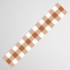 Latte Brown Gingham Table Runner Gallery Image 3