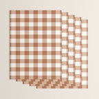 Latte Brown Gingham Wrapping Paper Gallery Image 3