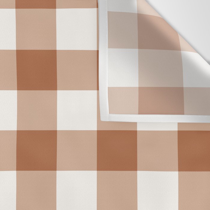 Latte Brown Gingham Wall Tapestry Gallery Image 3