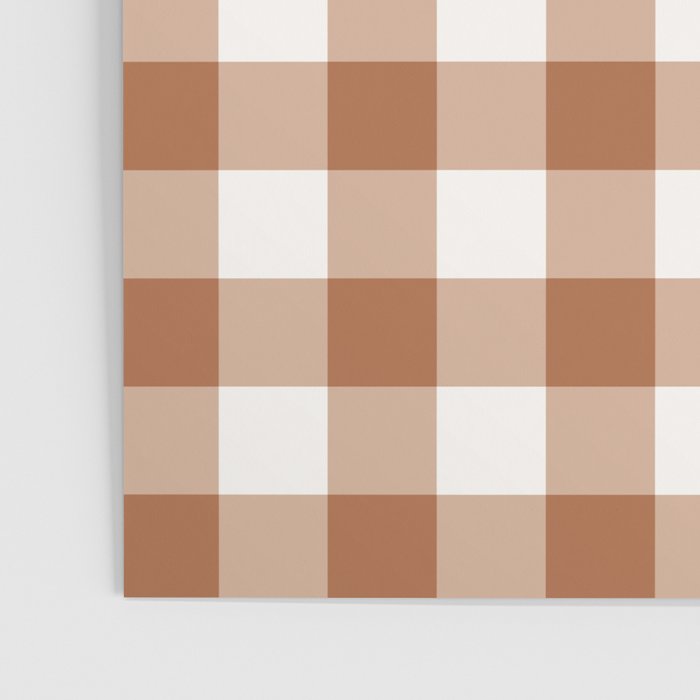 Latte Brown Gingham Poster Gallery Image 3