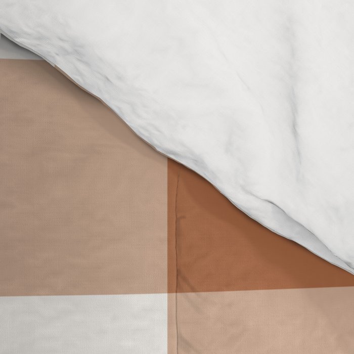 Latte Brown Gingham Comforter Gallery Image 4