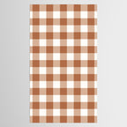 Latte Brown Gingham Tablecloth Gallery Image 2