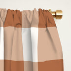 Latte Brown Gingham Window Curtain Gallery Image 2