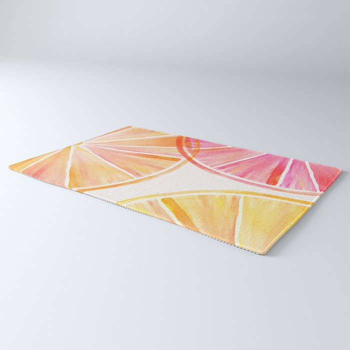 Summer Citrus Party Watercolor Rug Gallery Image 3