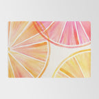 Summer Citrus Party Watercolor Rug Gallery Image 2