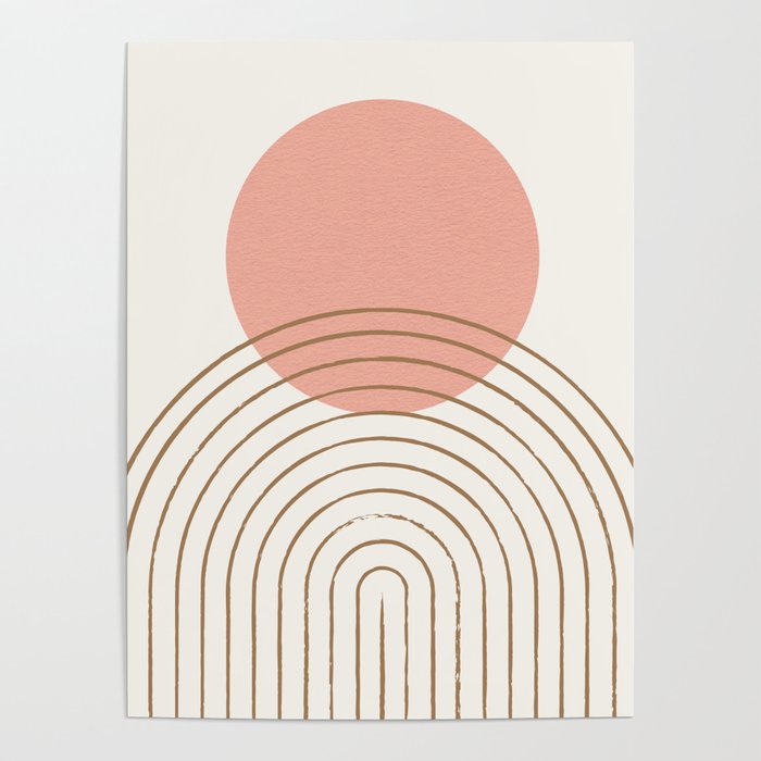 Pink Sun Mid-Century Full Poster Gallery Image 4