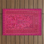 Vintage Iran Rug Pink Outdoor Rug Gallery Image 1