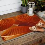 Leaves in Terracotta Color #decor #society6 #buyart Outdoor Rug Gallery Image 2