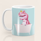 Pink T-Rex in Bathtub Coffee Mug Gallery Image 3