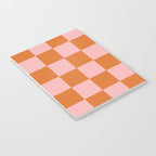 Checkerboard Check Pattern in Pink and Orange Notebook Gallery Image 3
