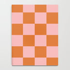 Checkerboard Check Pattern in Pink and Orange Notebook Gallery Image 4