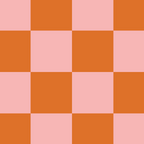 Checkerboard Check Pattern in Pink and Orange Coffee Mug Gallery Image 2