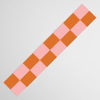 Checkerboard Check Pattern in Pink and Orange Table Runner Gallery Image 3
