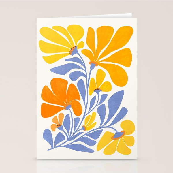 Joyful Sunflowers Floral Illustration Stationery Card Gallery Image 1