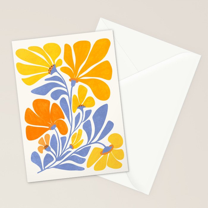Joyful Sunflowers Floral Illustration Stationery Card Gallery Image 2