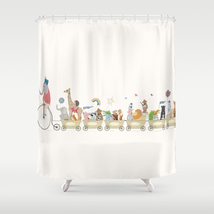 the happy parade Shower Curtain Gallery Image 1