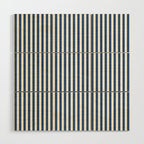 Pinstripe in Navy Blue Wood Wall Art Gallery Image 1