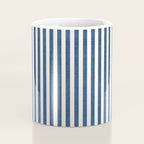 Pinstripe in Navy Blue Coffee Mug Gallery Image 4