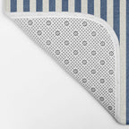 Pinstripe in Navy Blue Bath Mat Gallery Image 2