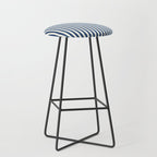 Pinstripe in Navy Blue Stool Gallery Image 1