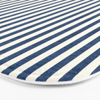 Pinstripe in Navy Blue Bath Mat Gallery Image 3
