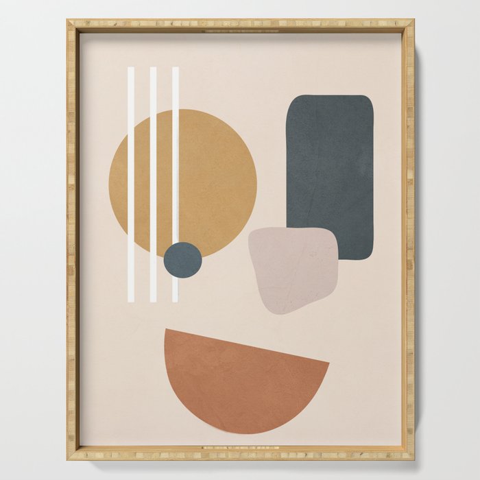 Minimal Abstract Shapes No.58 Serving Tray Gallery Image 1