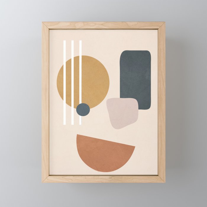 Minimal Abstract Shapes No.58 Mini Art Print Gallery Image 1