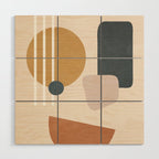 Minimal Abstract Shapes No.58 Wood Wall Art Gallery Image 1