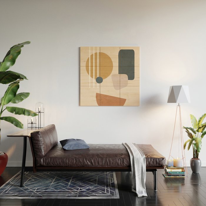 Minimal Abstract Shapes No.58 Wood Wall Art Gallery Image 2
