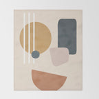 Minimal Abstract Shapes No.58 Throw Blanket Gallery Image 2
