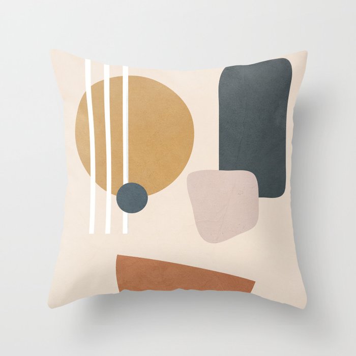 Minimal Abstract Shapes No.58 Throw Pillow Gallery Image 6