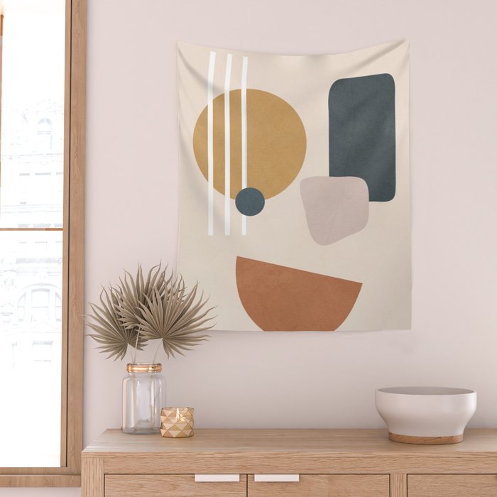 Minimal Abstract Shapes No.58 Wall Tapestry Gallery Image 2
