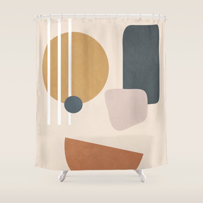Minimal Abstract Shapes No.58 Shower Curtain Gallery Image 1