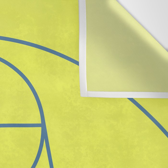 Bring Your Game to Life | Vibrant Yellow Basketball Court Artwork Wall Tapestry Gallery Image 3