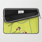 Bring Your Game to Life | Vibrant Yellow Basketball Court Artwork Laptop Sleeve Gallery Image 2