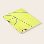 Bring Your Game to Life | Vibrant Yellow Basketball Court Artwork Notebook Gallery Image 2