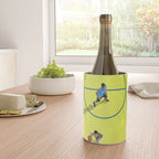 Bring Your Game to Life | Vibrant Yellow Basketball Court Artwork Wine Chiller Gallery Image 4